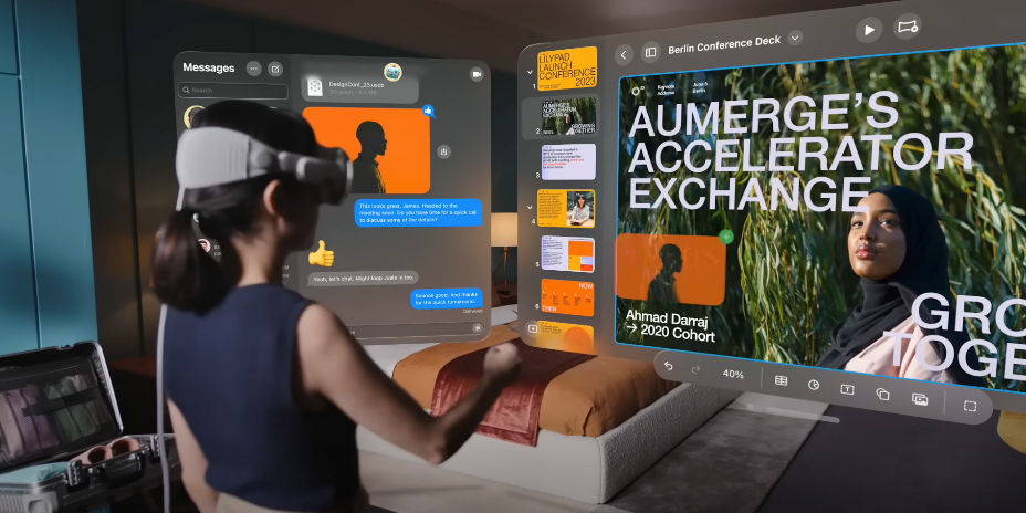 a still image from Apple's video introducing Vision Pro